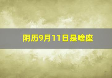 阴历9月11日是啥座