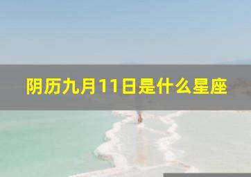 阴历九月11日是什么星座