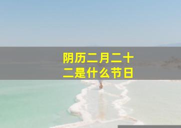 阴历二月二十二是什么节日