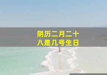 阴历二月二十八是几号生日