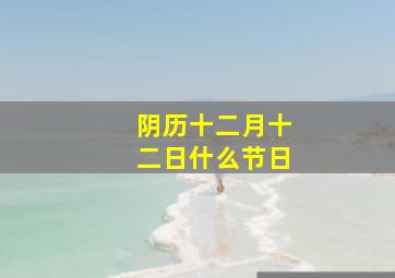 阴历十二月十二日什么节日