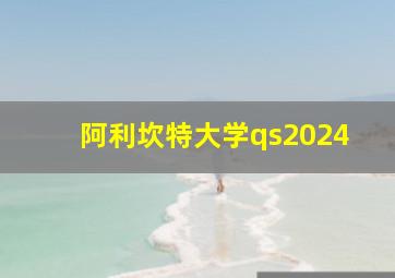 阿利坎特大学qs2024