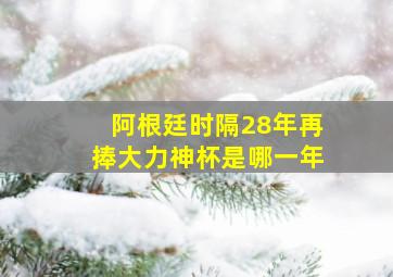 阿根廷时隔28年再捧大力神杯是哪一年