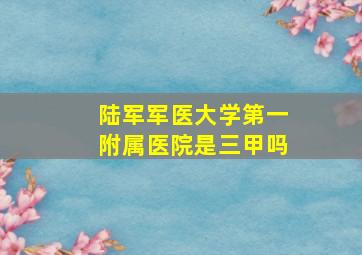 陆军军医大学第一附属医院是三甲吗