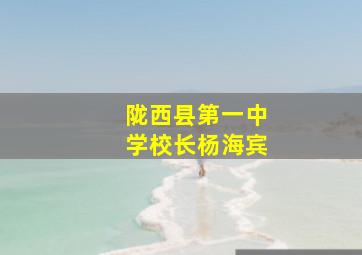 陇西县第一中学校长杨海宾