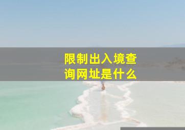 限制出入境查询网址是什么