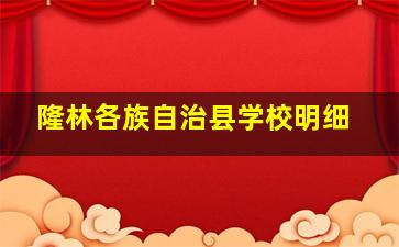 隆林各族自治县学校明细