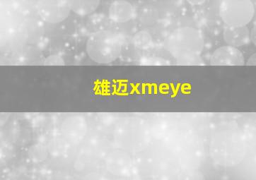 雄迈xmeye