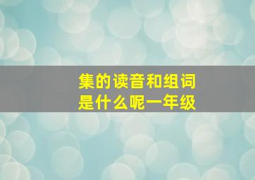 集的读音和组词是什么呢一年级