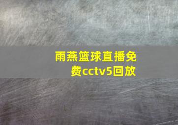 雨燕篮球直播免费cctv5回放