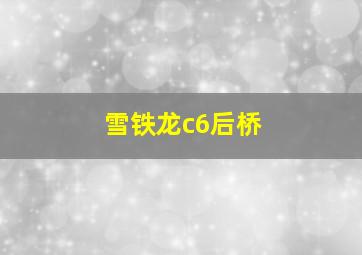 雪铁龙c6后桥