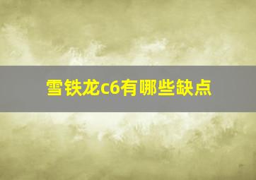 雪铁龙c6有哪些缺点