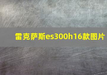 雷克萨斯es300h16款图片