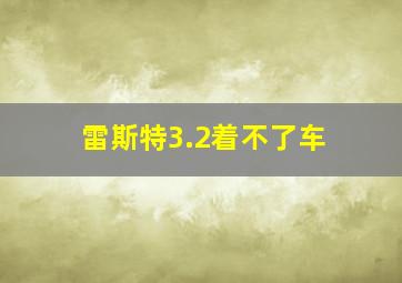 雷斯特3.2着不了车