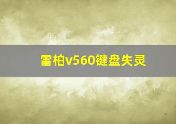 雷柏v560键盘失灵