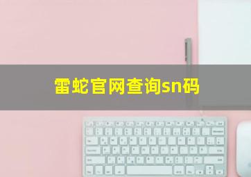 雷蛇官网查询sn码