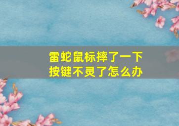 雷蛇鼠标摔了一下按键不灵了怎么办