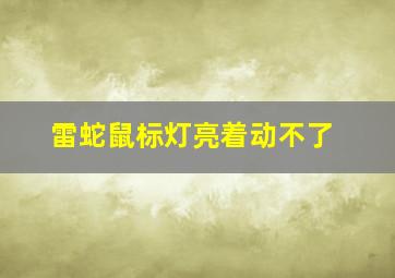 雷蛇鼠标灯亮着动不了