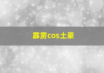 霹雳cos土豪