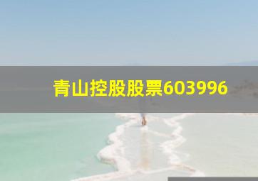 青山控股股票603996