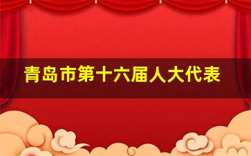 青岛市第十六届人大代表