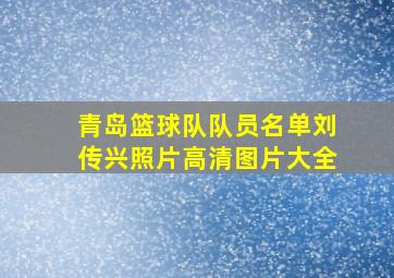 青岛篮球队队员名单刘传兴照片高清图片大全