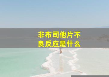 非布司他片不良反应是什么