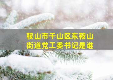 鞍山市千山区东鞍山街道党工委书记是谁