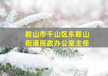 鞍山市千山区东鞍山街道民政办公室主任