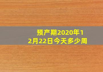 预产期2020年12月22日今天多少周