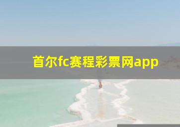 首尔fc赛程彩票网app