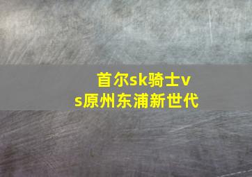 首尔sk骑士vs原州东浦新世代