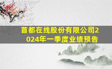 首都在线股份有限公司2024年一季度业绩预告