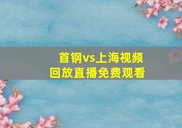 首钢vs上海视频回放直播免费观看