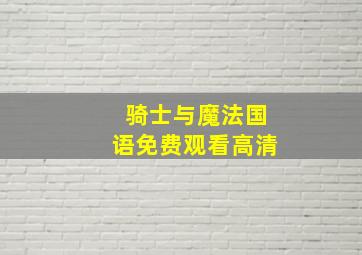 骑士与魔法国语免费观看高清