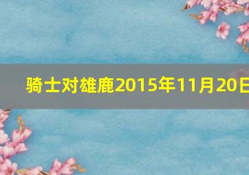 骑士对雄鹿2015年11月20日