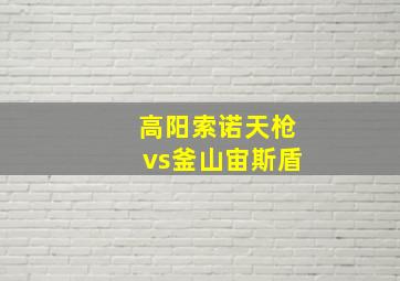 高阳索诺天枪vs釜山宙斯盾