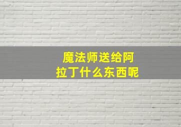 魔法师送给阿拉丁什么东西呢