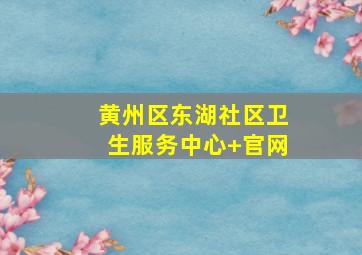 黄州区东湖社区卫生服务中心+官网