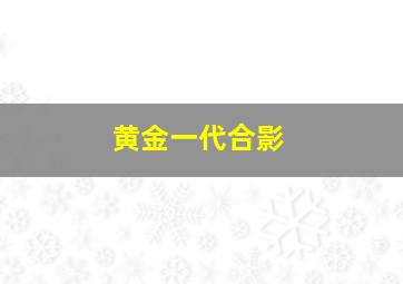 黄金一代合影