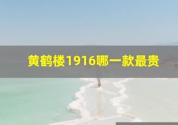 黄鹤楼1916哪一款最贵