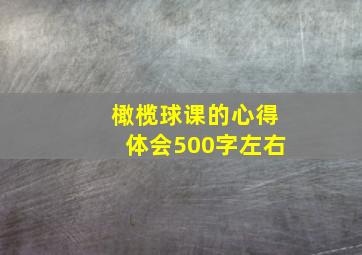 橄榄球课的心得体会500字左右