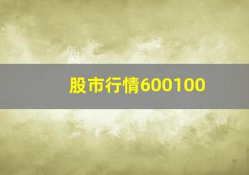 股市行情600100